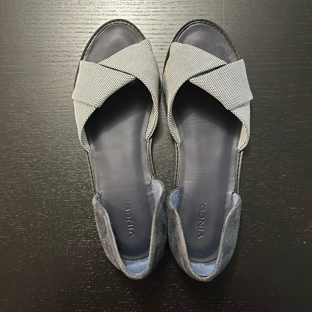 Vince Open Toe Flats